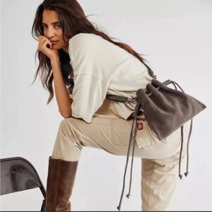 Free People Suede Bucket Crossbody